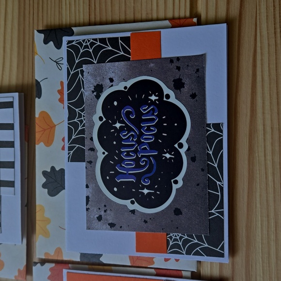Handmade Mini Hocus Pocus Theme Halloween Cards & Envelopes Boxed Set of 6 - Picture 10 of 12